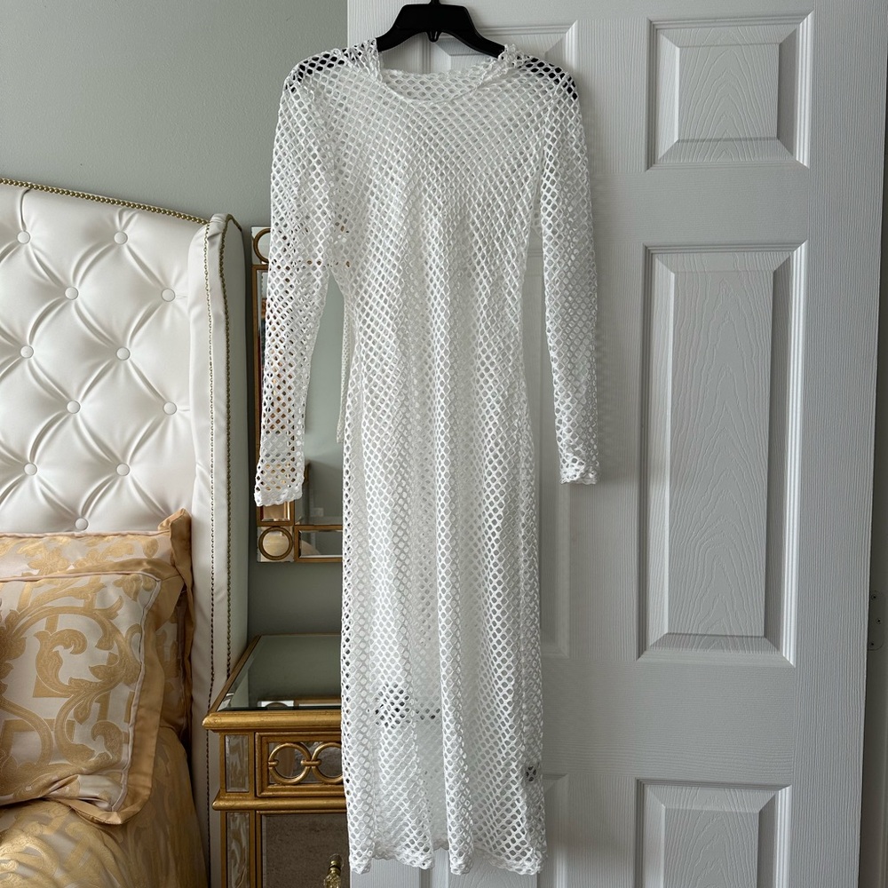 White Mesh Cover-Up